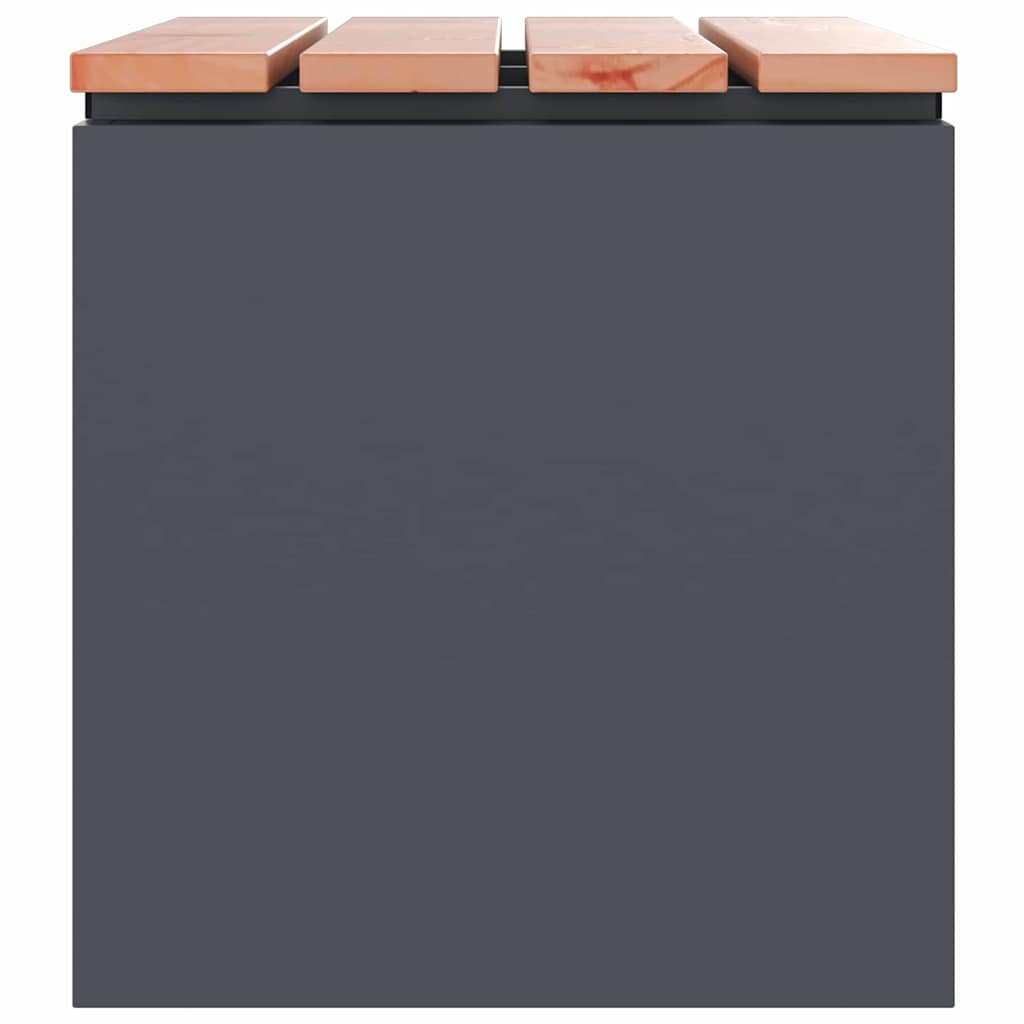 vidaXL Ławka ogrodowa 1-Liczba miejsc 60 x 40 x 43 cm Stal Antracyt