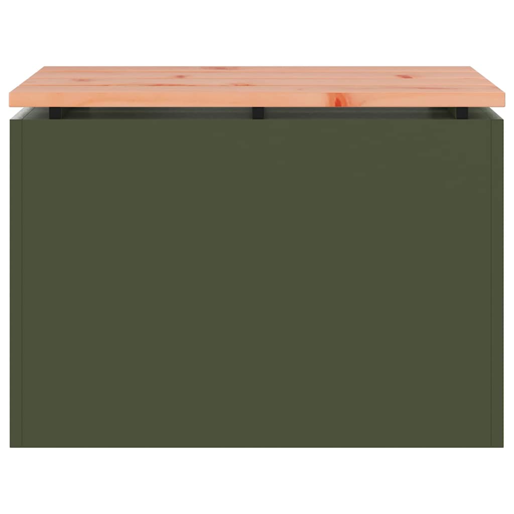 vidaXL Ławka ogrodowa oliwkowy 60 x 40 x 43 cm Stal