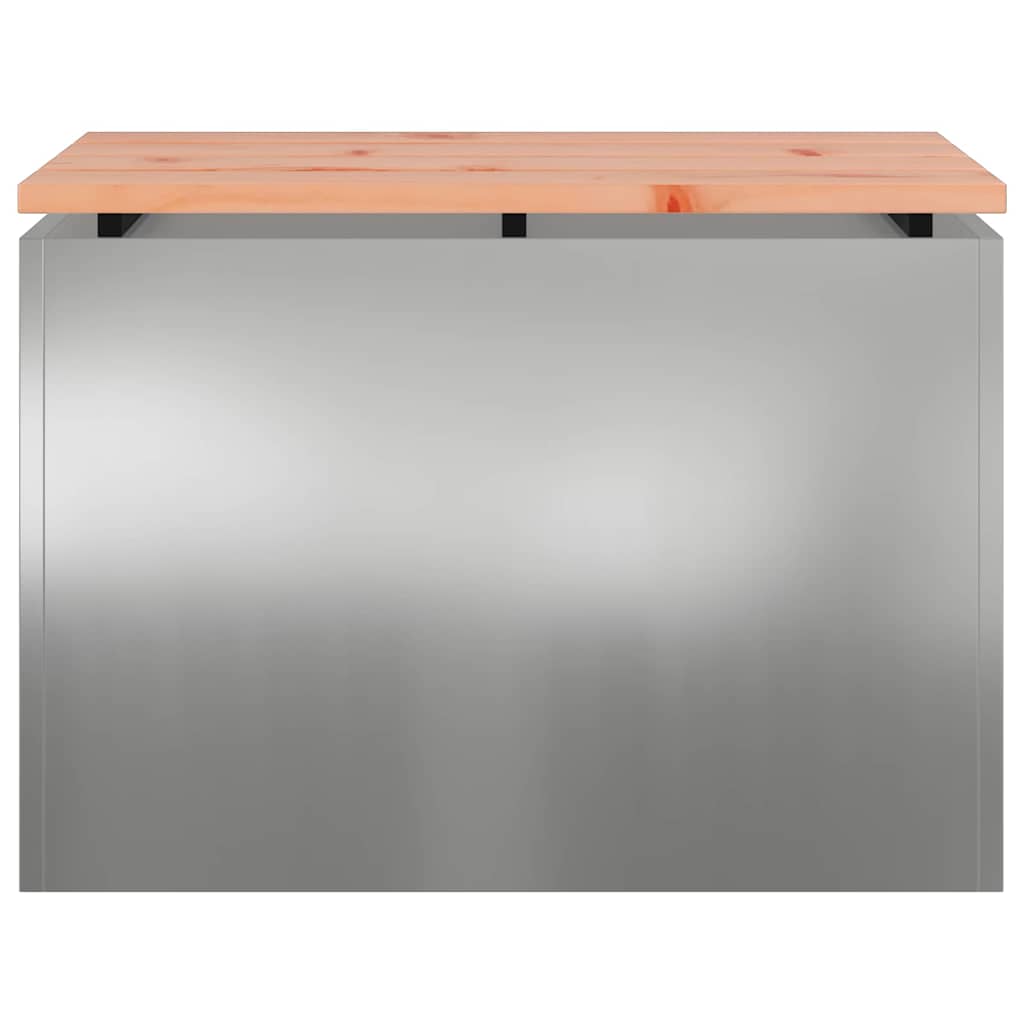 vidaXL Ławka ogrodowa Srebrny 60 x 40 x 43 cm Stal galwanizowana
