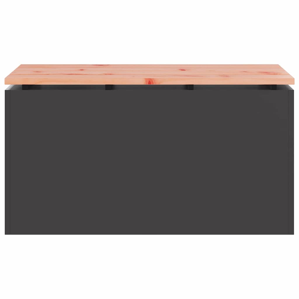 vidaXL Ławka ogrodowa Czarny 80 x 40 x 43 cm Stal