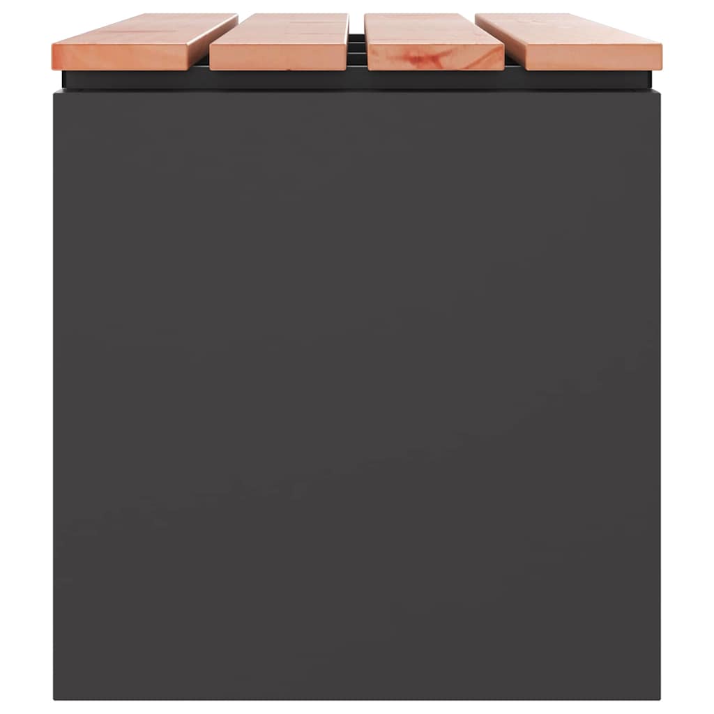 vidaXL Ławka ogrodowa Czarny 80 x 40 x 43 cm Stal