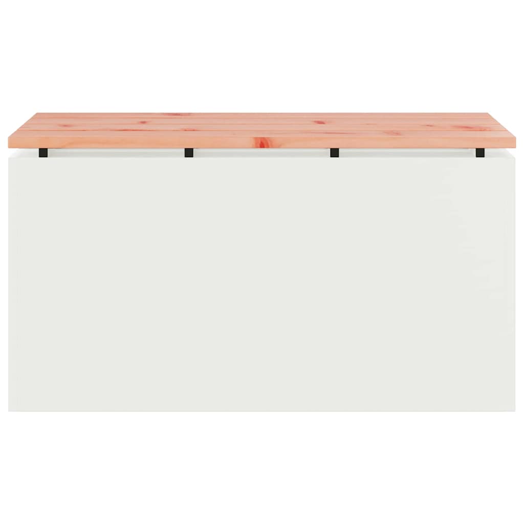 vidaXL Ławka ogrodowa Biały 80 x 40 x 43 cm Stal