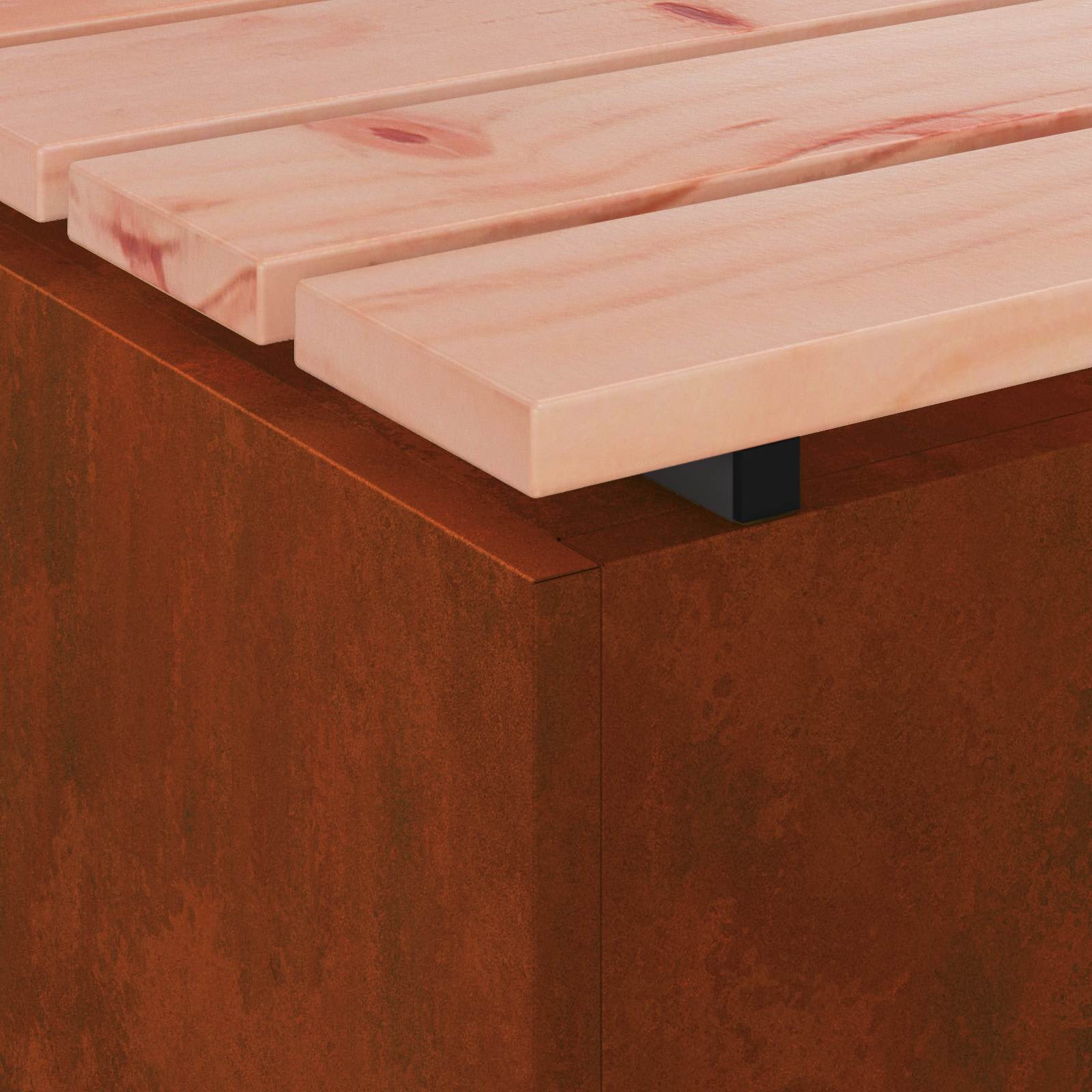 vidaXL Ławka ogrodowa Rdzawy 80 x 40 x 43 cm stal kortenowska