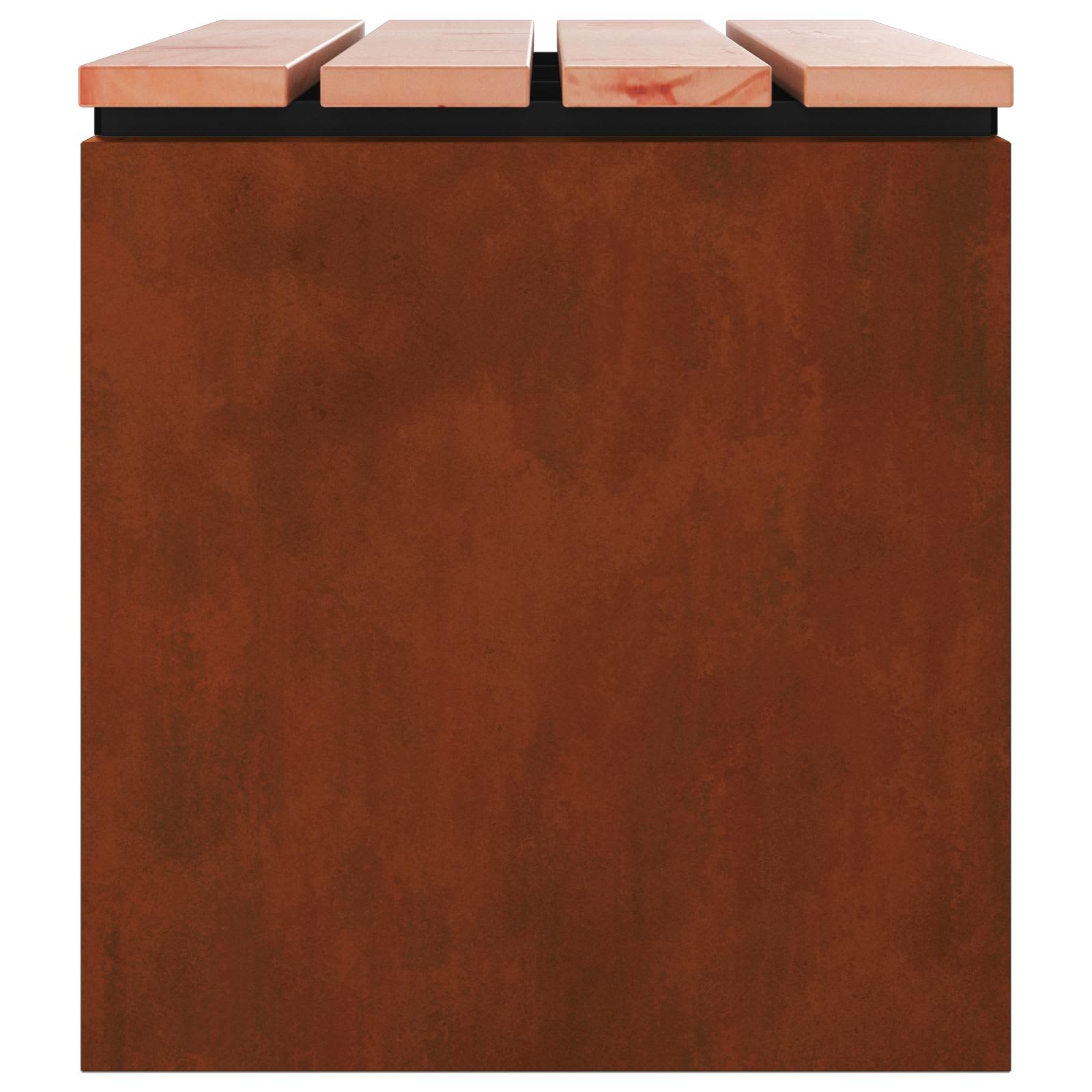 vidaXL Ławka ogrodowa Rdzawy 80 x 40 x 43 cm stal kortenowska