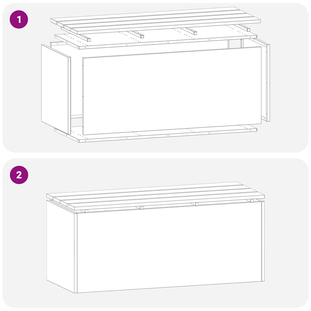 vidaXL Ławka ogrodowa Srebrny 100 x 40 x 43 cm Stal galwanizowana