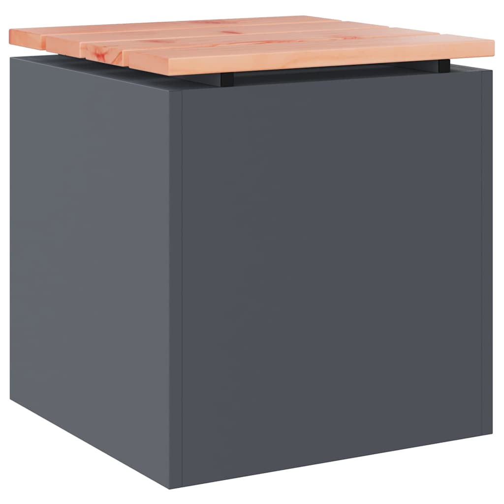 vidaXL Ławka ogrodowa Antracyt 40 x 40 x 43 cm Stal