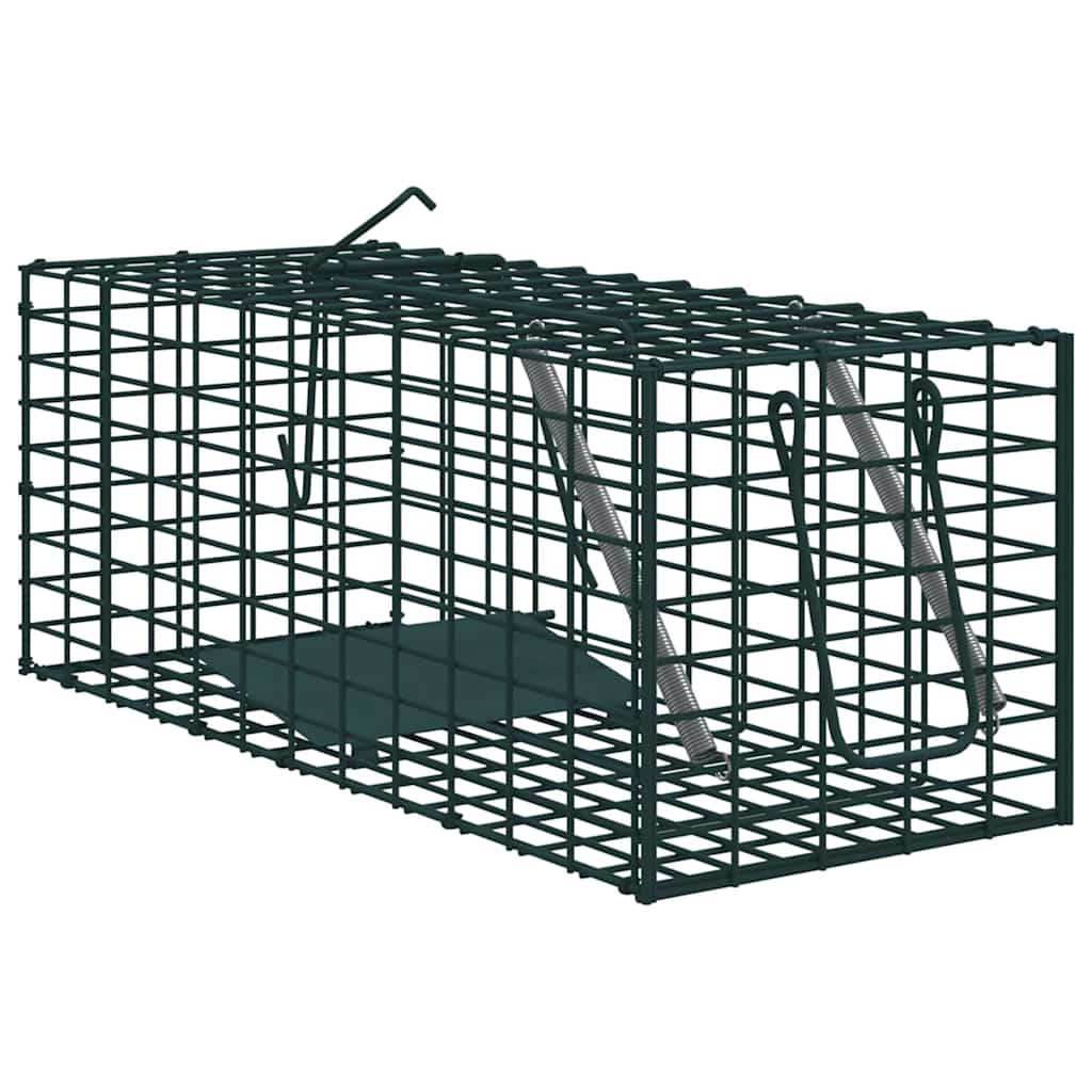 vidaXL Pułapka na zwierzęta Zielony 31 x 13 x 12cm Stal