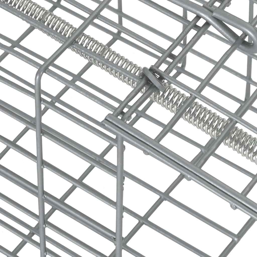 vidaXL Pułapka na zwierzęta Antracyt 31 x 13 x 12cm Stal