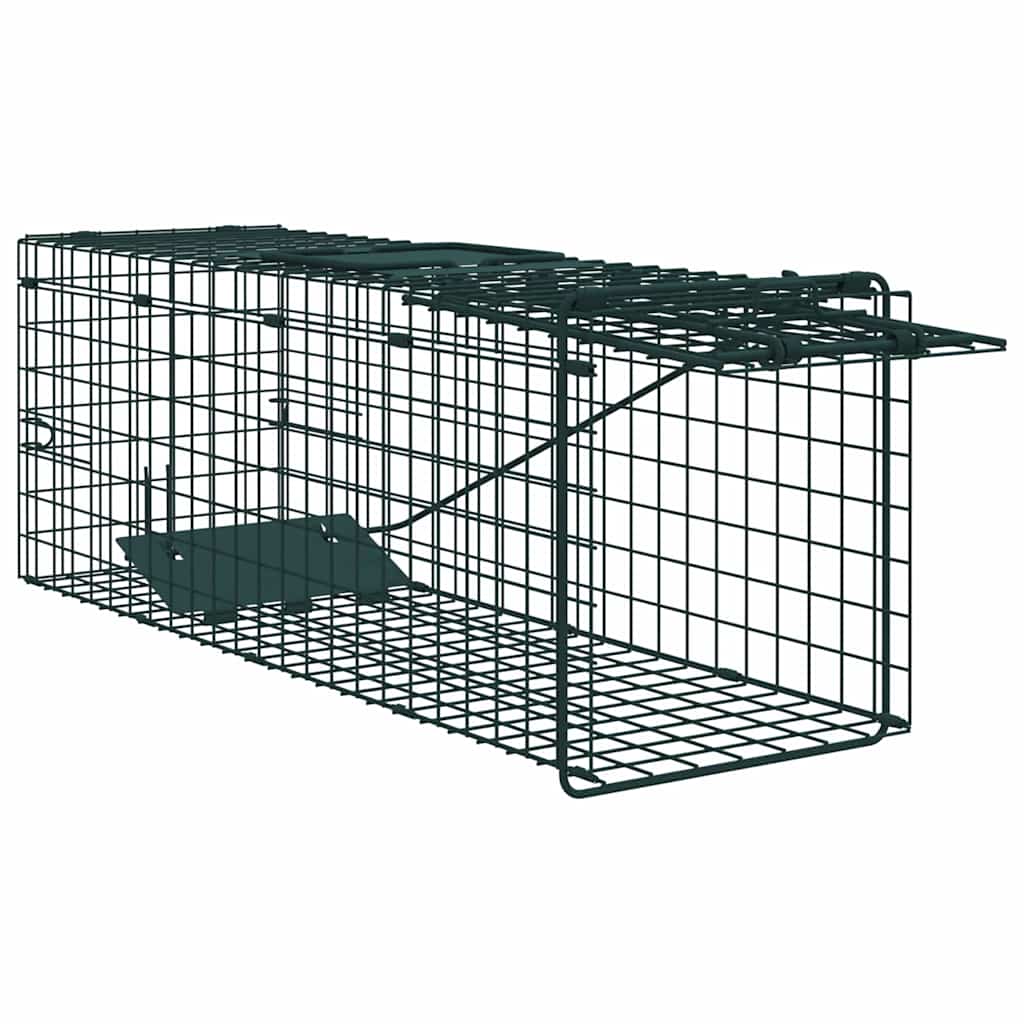vidaXL Pułapka na zwierzęta Zielony 61 x 20 x 21,5 cm Stal