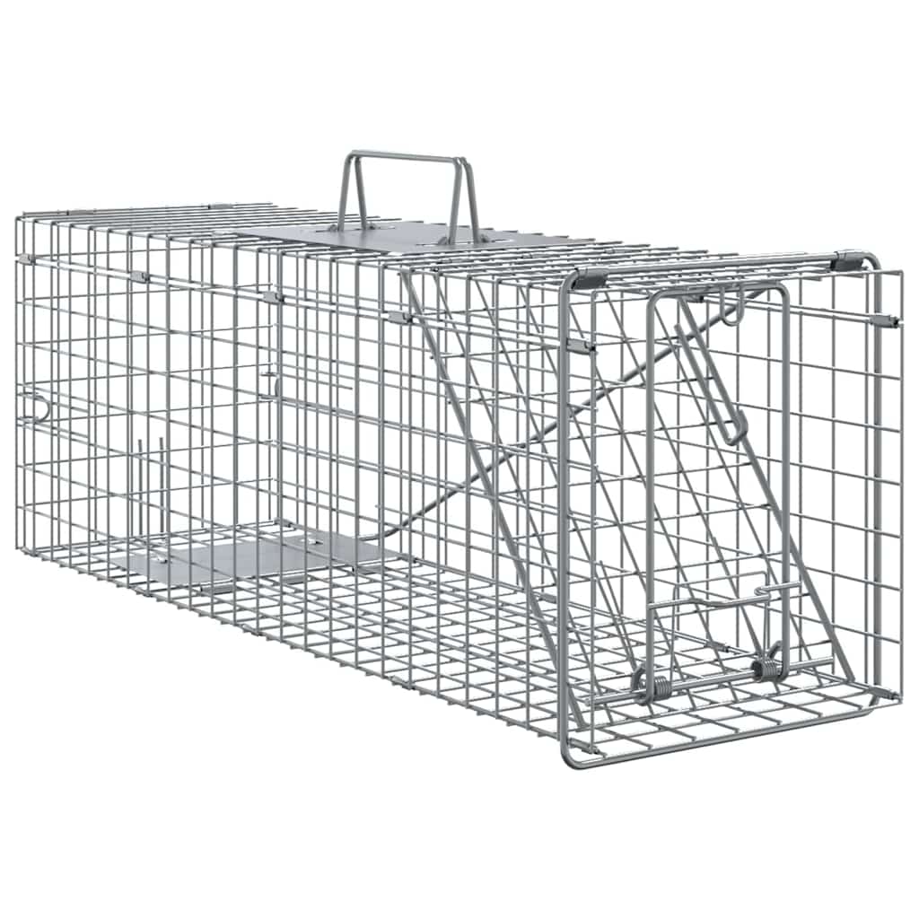 vidaXL Pułapka na zwierzęta Antracyt 61 x 20 x 21,5 cm Stal