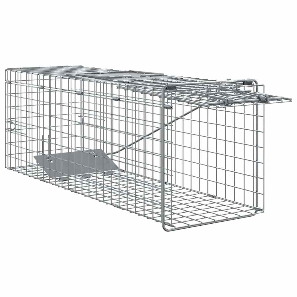vidaXL Pułapka na zwierzęta Antracyt 61 x 20 x 21,5 cm Stal