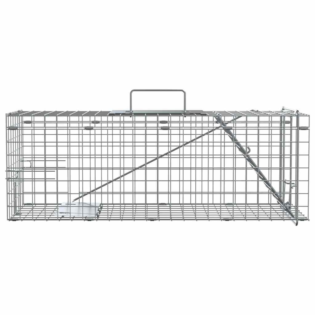 vidaXL Pułapka na zwierzęta Antracyt 61 x 20 x 21,5 cm Stal