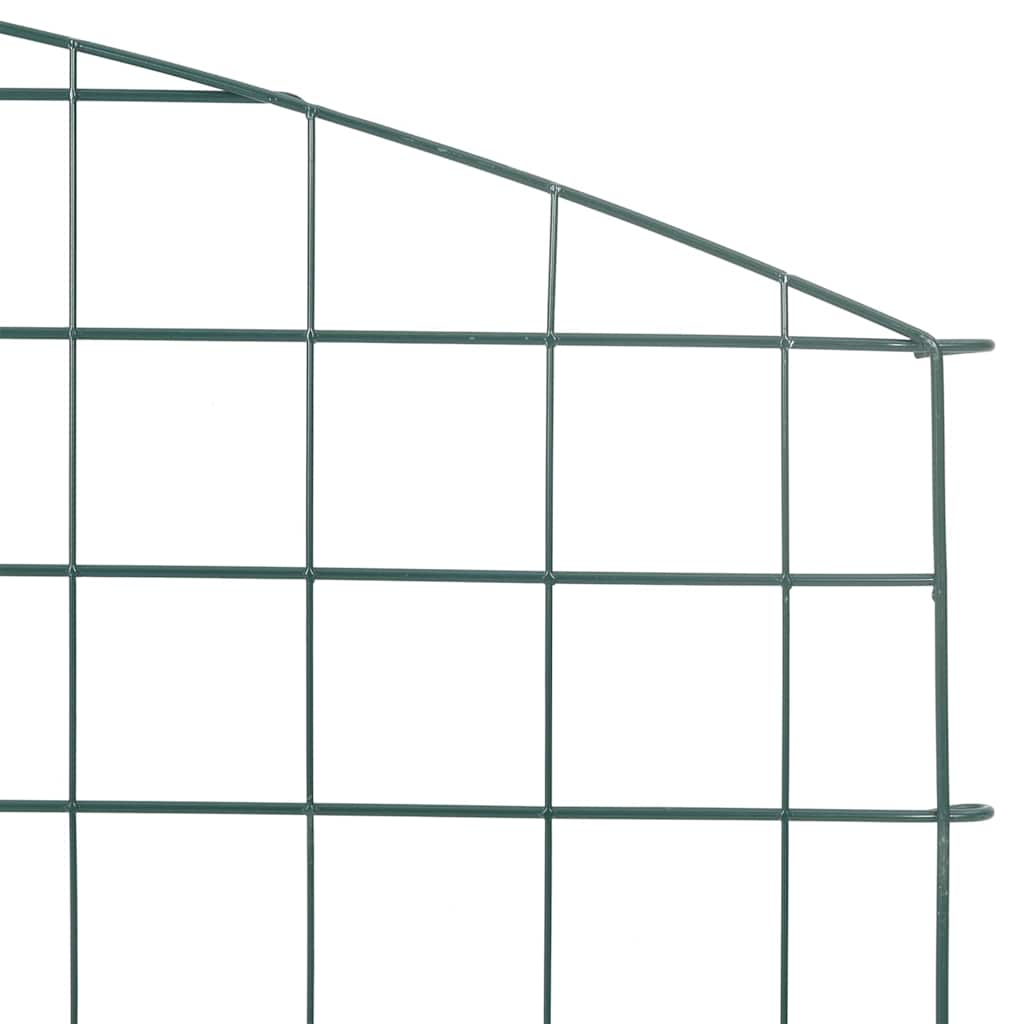 vidaXL Zestaw Ogrodzenia Stawu 5 pcs Zielony 100 x 50 cm Stal