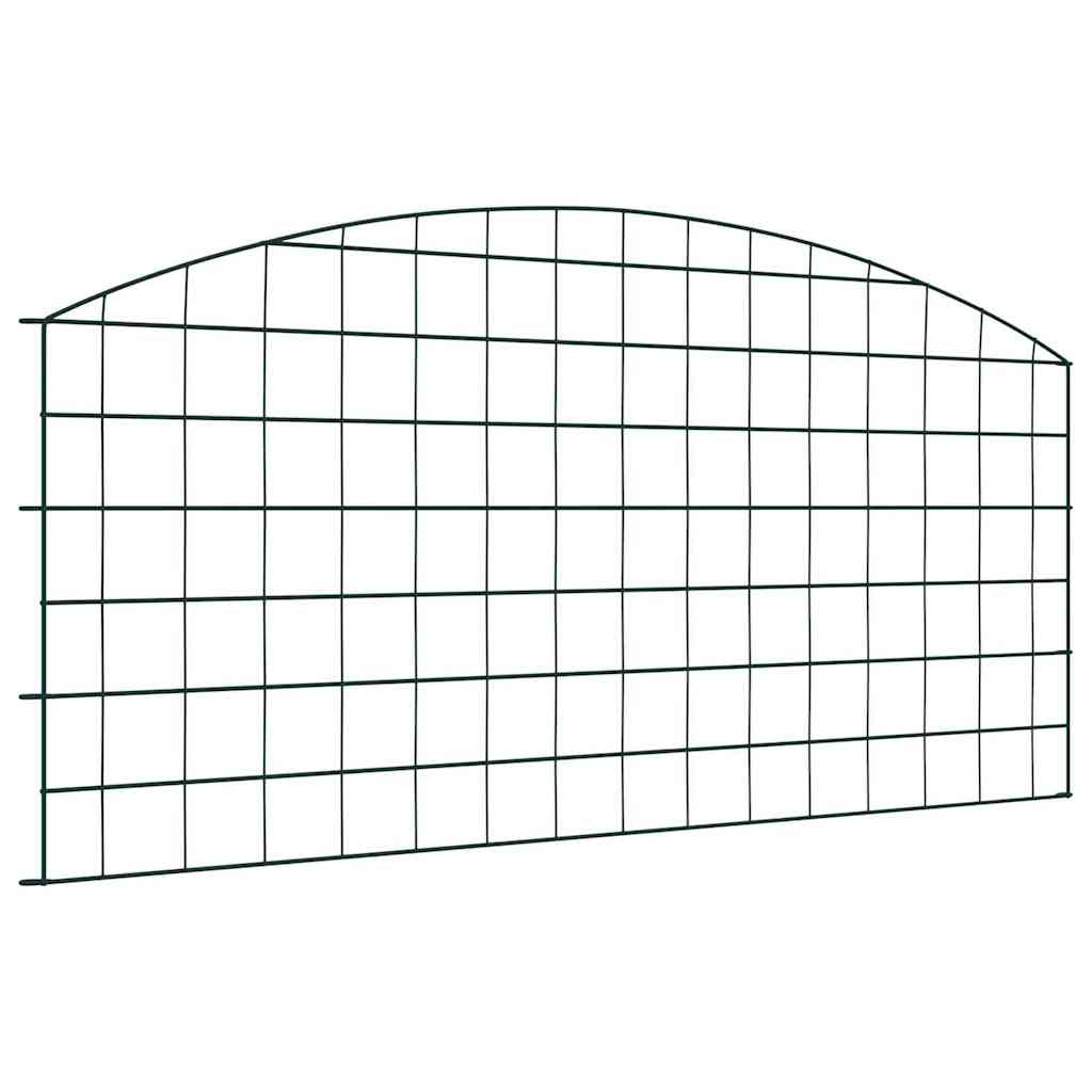 vidaXL Zestaw Ogrodzenia Stawu 5 pcs Zielony 100 x 50 cm Stal