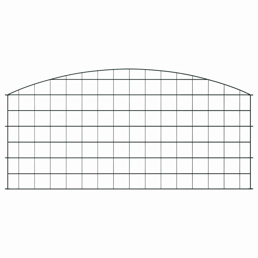 vidaXL Zestaw Ogrodzenia Stawu 5 pcs Zielony 100 x 50 cm Stal