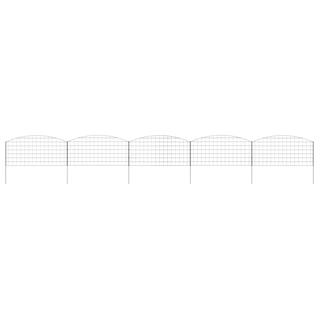 vidaXL Zestaw Ogrodzenia Stawu 5 pcs Zielony 100 x 50 cm Stal