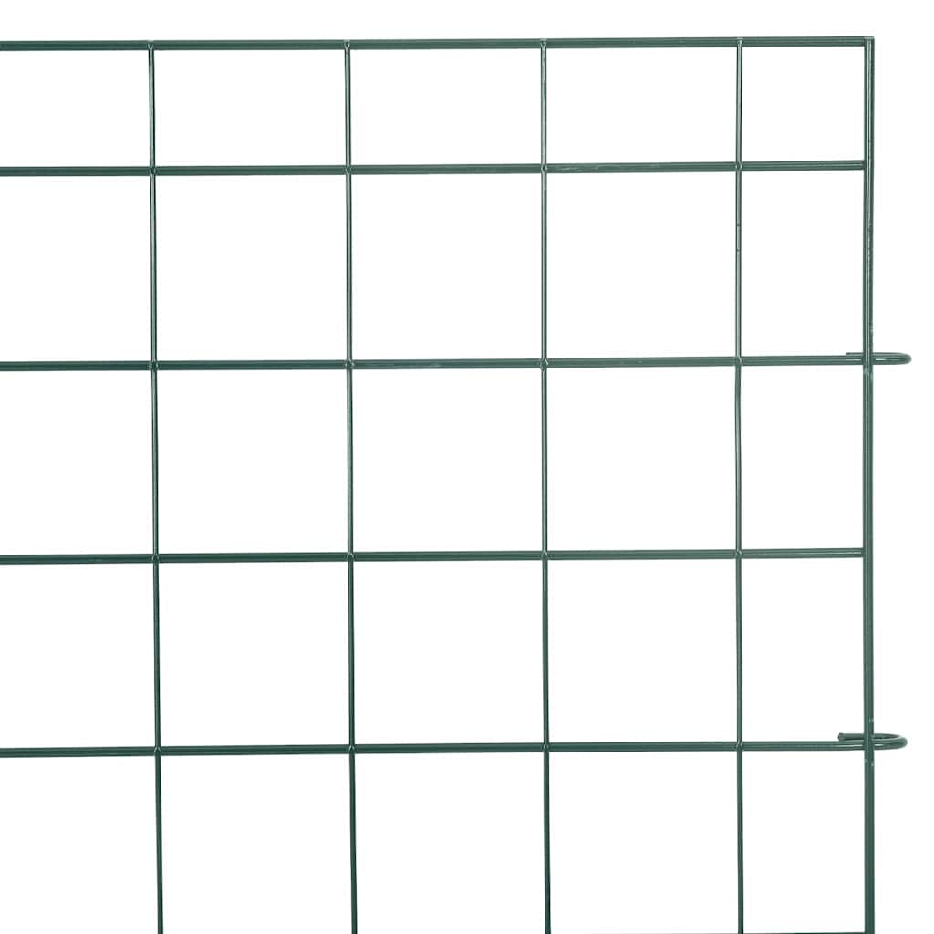 vidaXL Zestaw Ogrodzenia Stawu 5 pcs Zielony 100 x 50 cm Stal