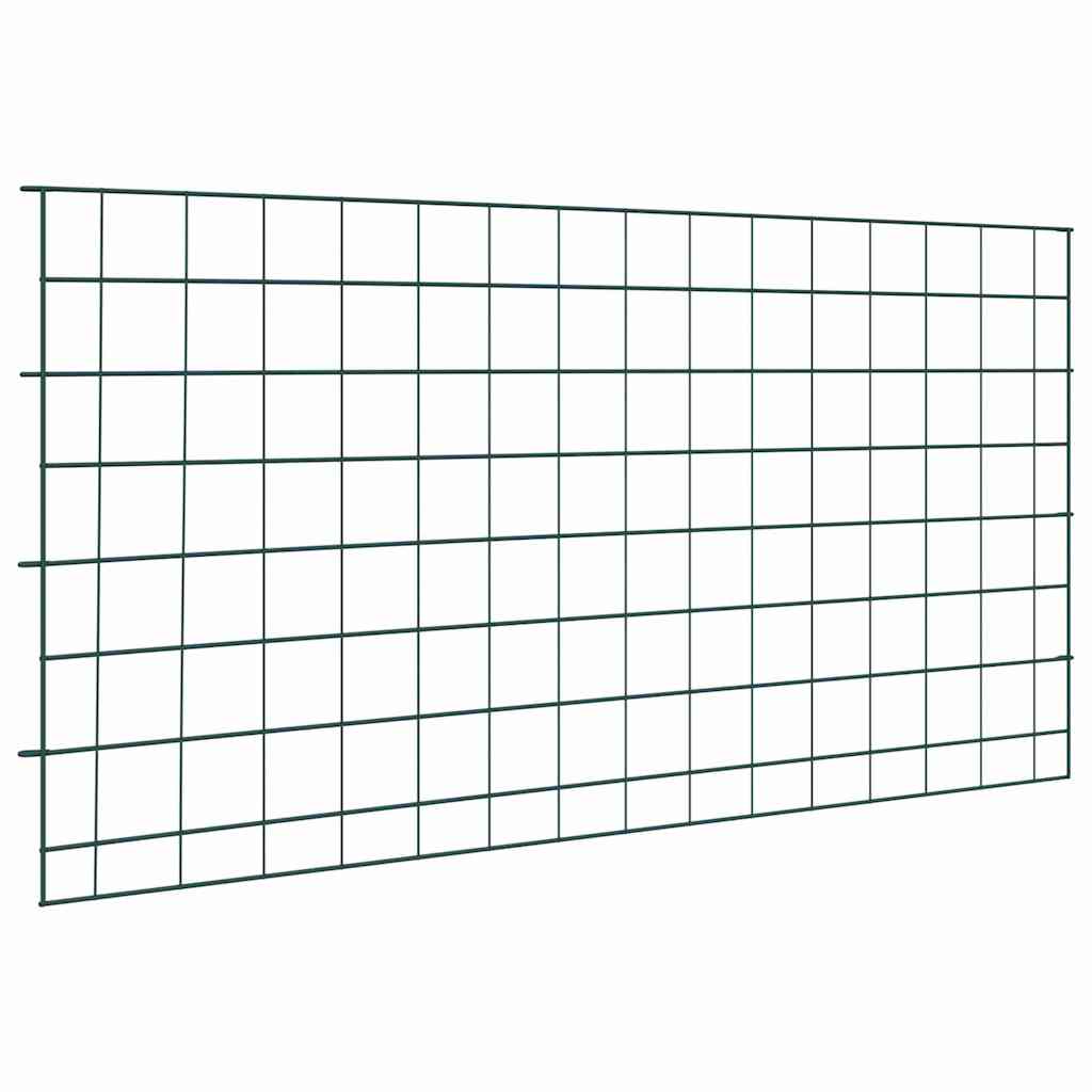 vidaXL Zestaw Ogrodzenia Stawu 5 pcs Zielony 100 x 50 cm Stal