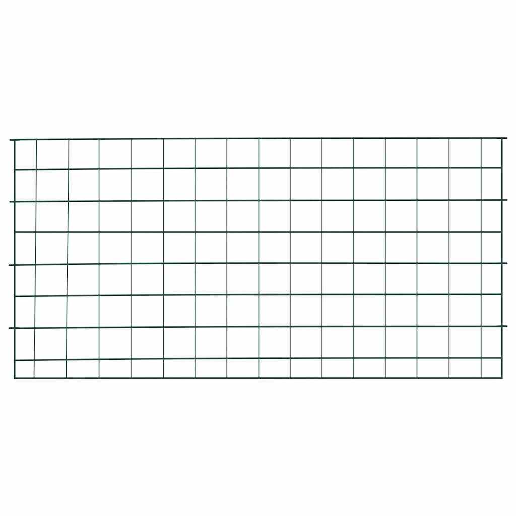 vidaXL Zestaw Ogrodzenia Stawu 5 pcs Zielony 100 x 50 cm Stal