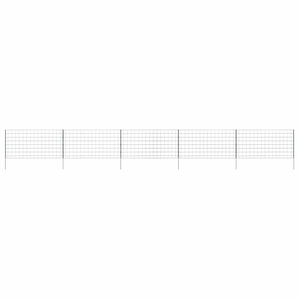 vidaXL Zestaw Ogrodzenia Stawu 5 pcs Zielony 100 x 50 cm Stal