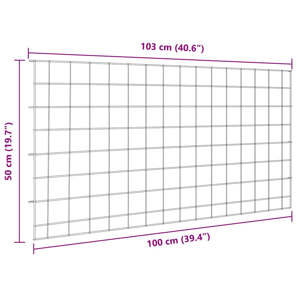 vidaXL Zestaw Ogrodzenia Stawu 5 pcs Zielony 100 x 50 cm Stal
