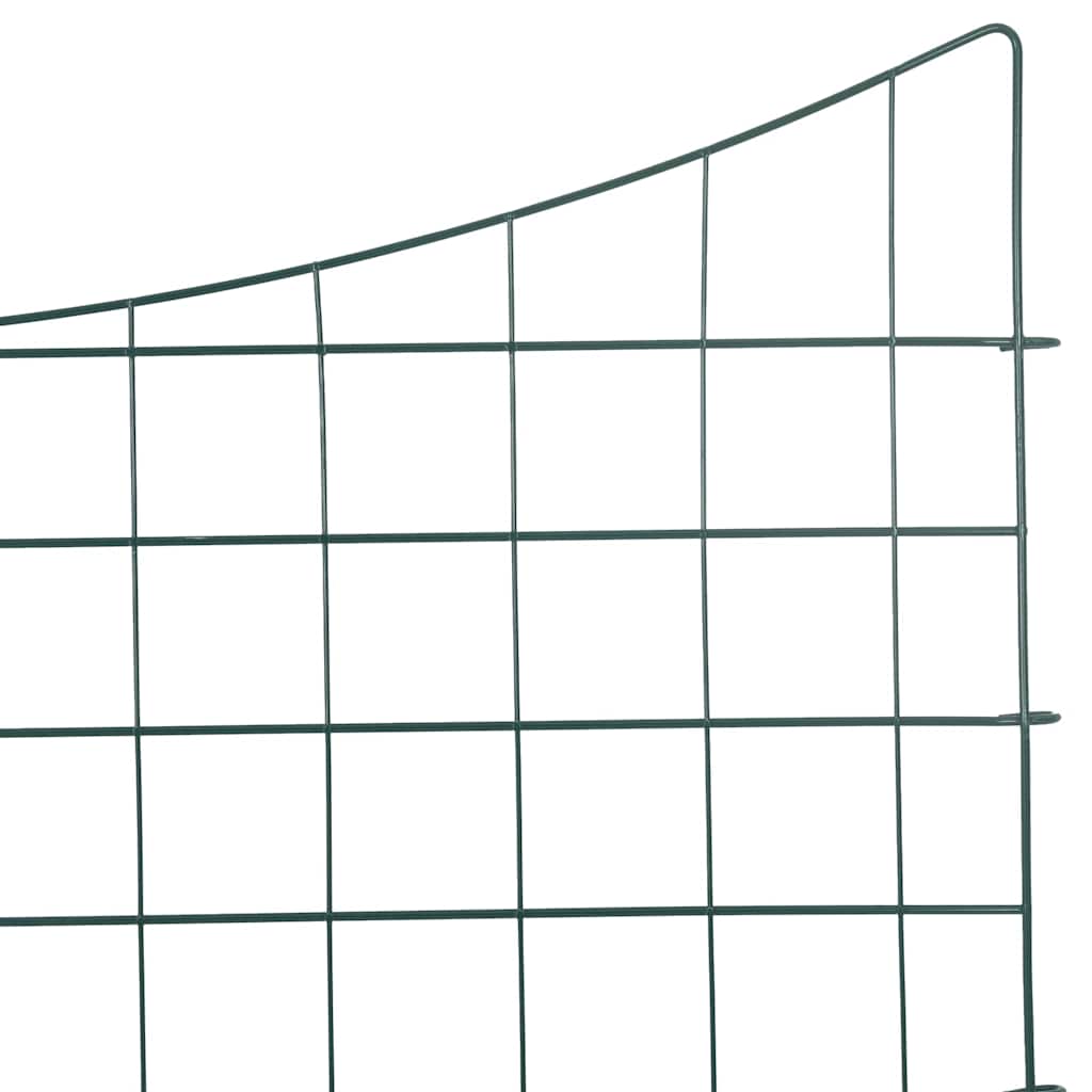 vidaXL Zestaw Ogrodzenia Stawu 5 pcs Zielony 100 x 50 cm Stal