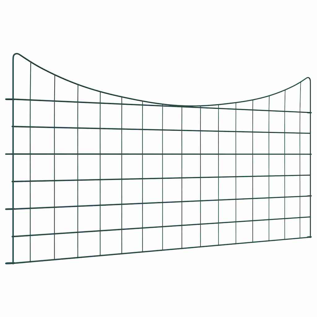 vidaXL Zestaw Ogrodzenia Stawu 5 pcs Zielony 100 x 50 cm Stal