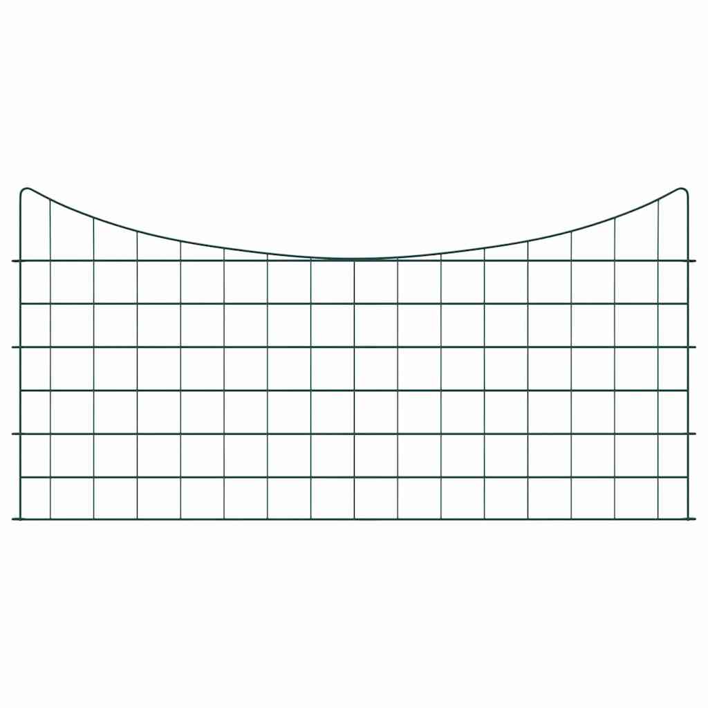 vidaXL Zestaw Ogrodzenia Stawu 5 pcs Zielony 100 x 50 cm Stal