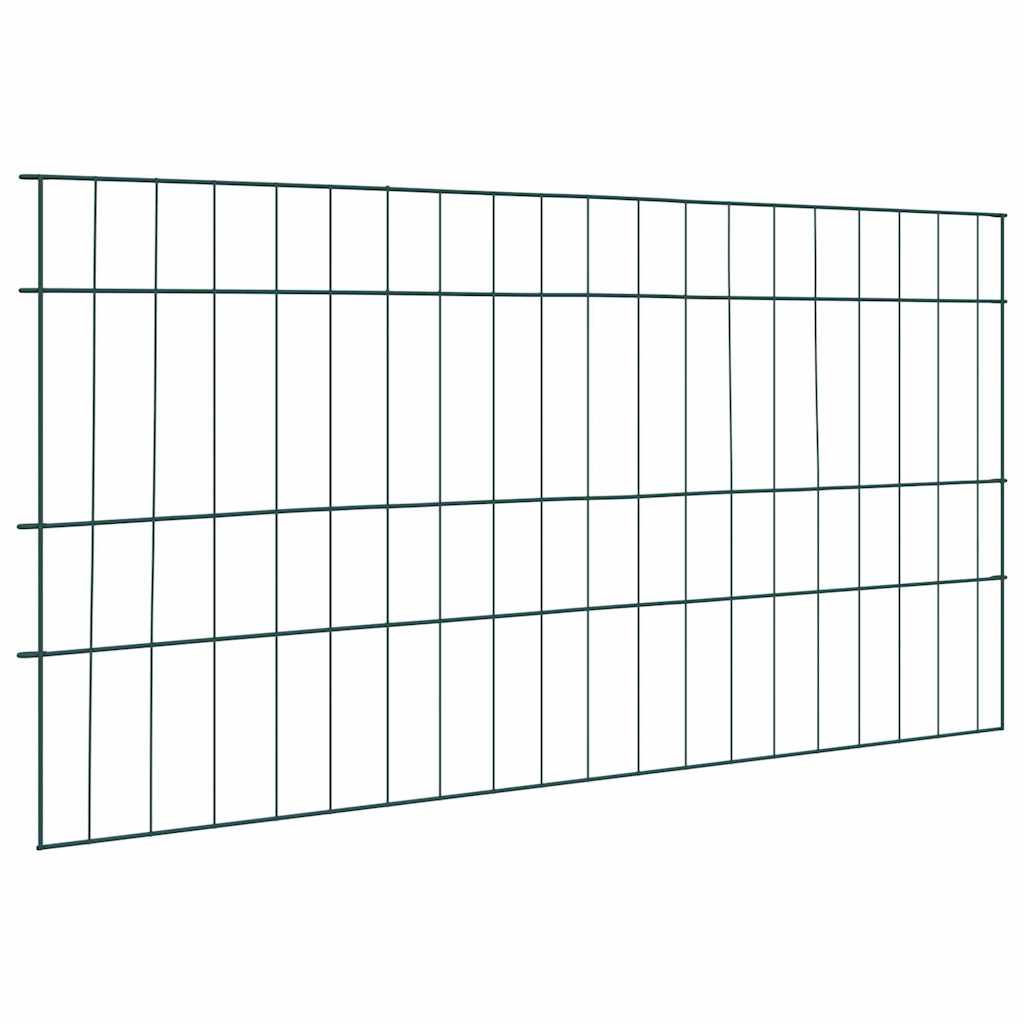 vidaXL Zestaw Ogrodzenia Stawu 5 pcs Zielony 100 x 50 cm Stal