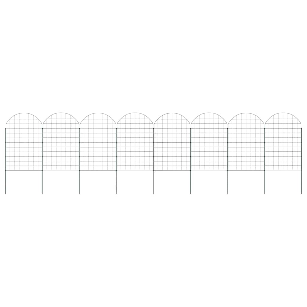vidaXL Zestaw Ogrodzenia Stawu 8 pcs Zielony 50 x 80 cm Stal