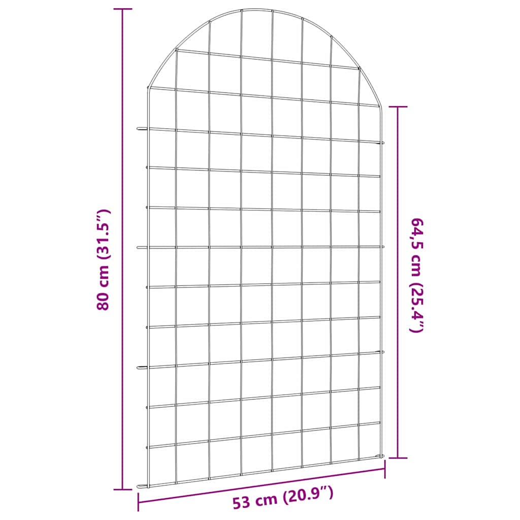 vidaXL Zestaw Ogrodzenia Stawu 8 pcs Zielony 50 x 80 cm Stal