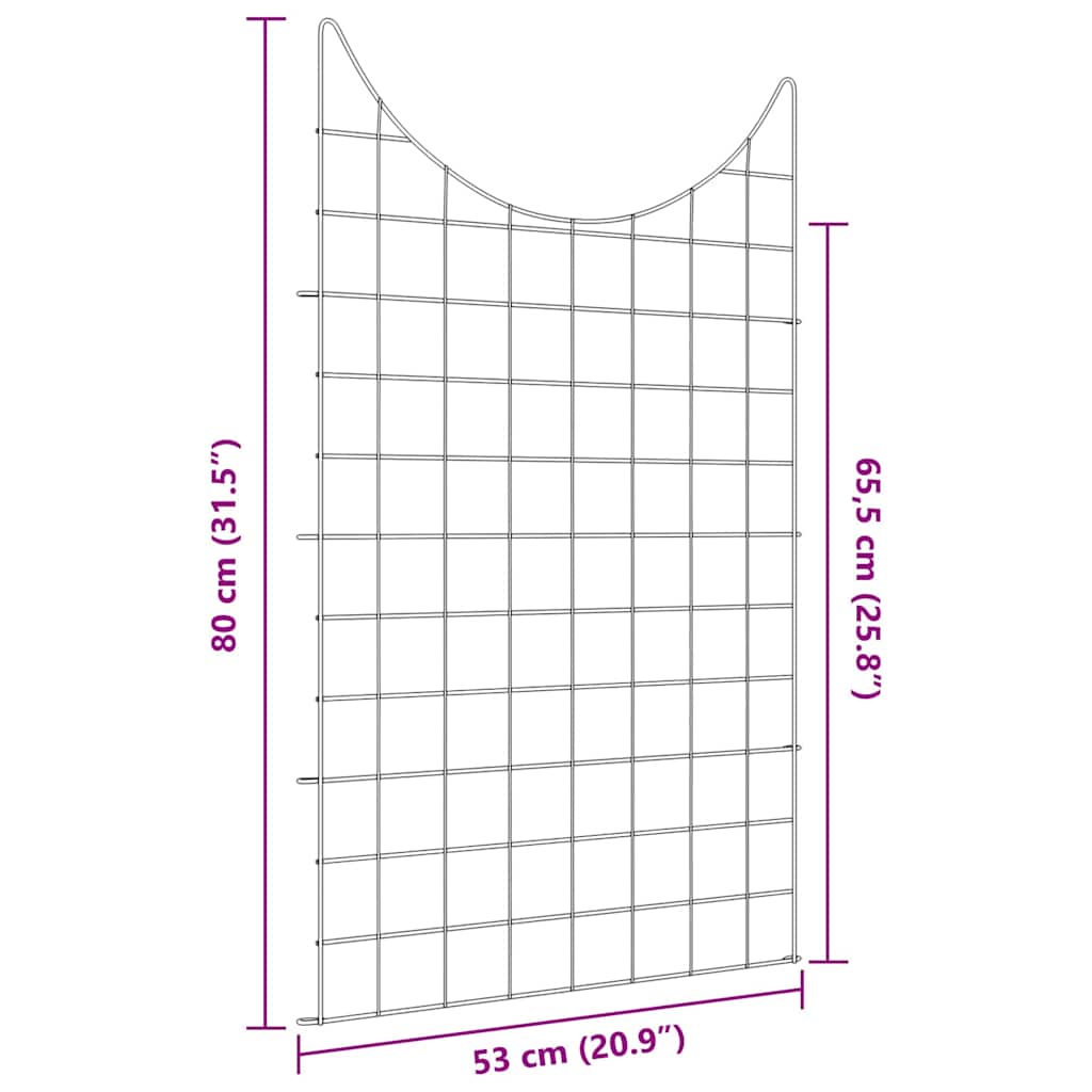 vidaXL Zestaw Ogrodzenia Stawu 8 pcs Zielony 50 x 80 cm Stal