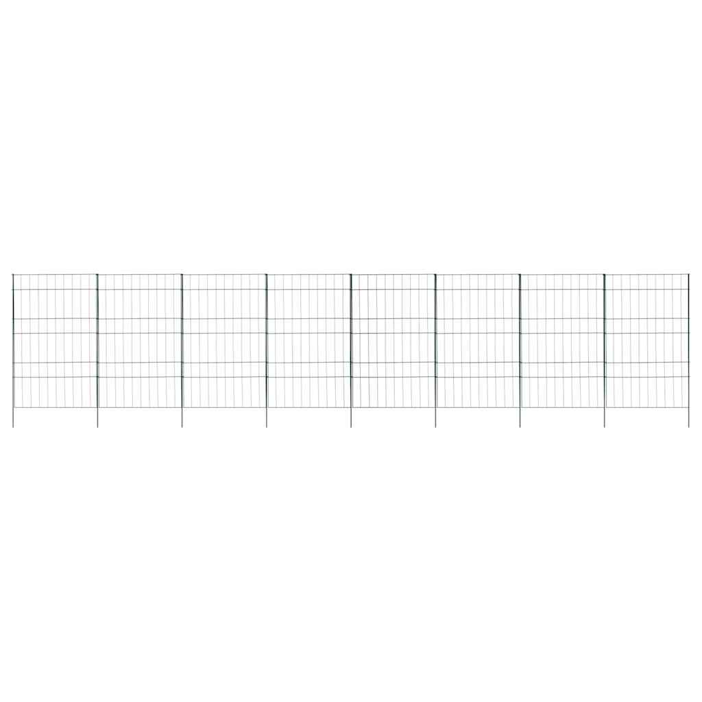 vidaXL Zestaw Ogrodzenia Stawu 8 pcs Zielony 50 x 80 cm Stal