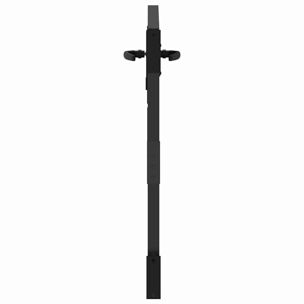 vidaXL Brama ogrodowa Czarny 85 x 100 cm Stal Malowana Proszkowo