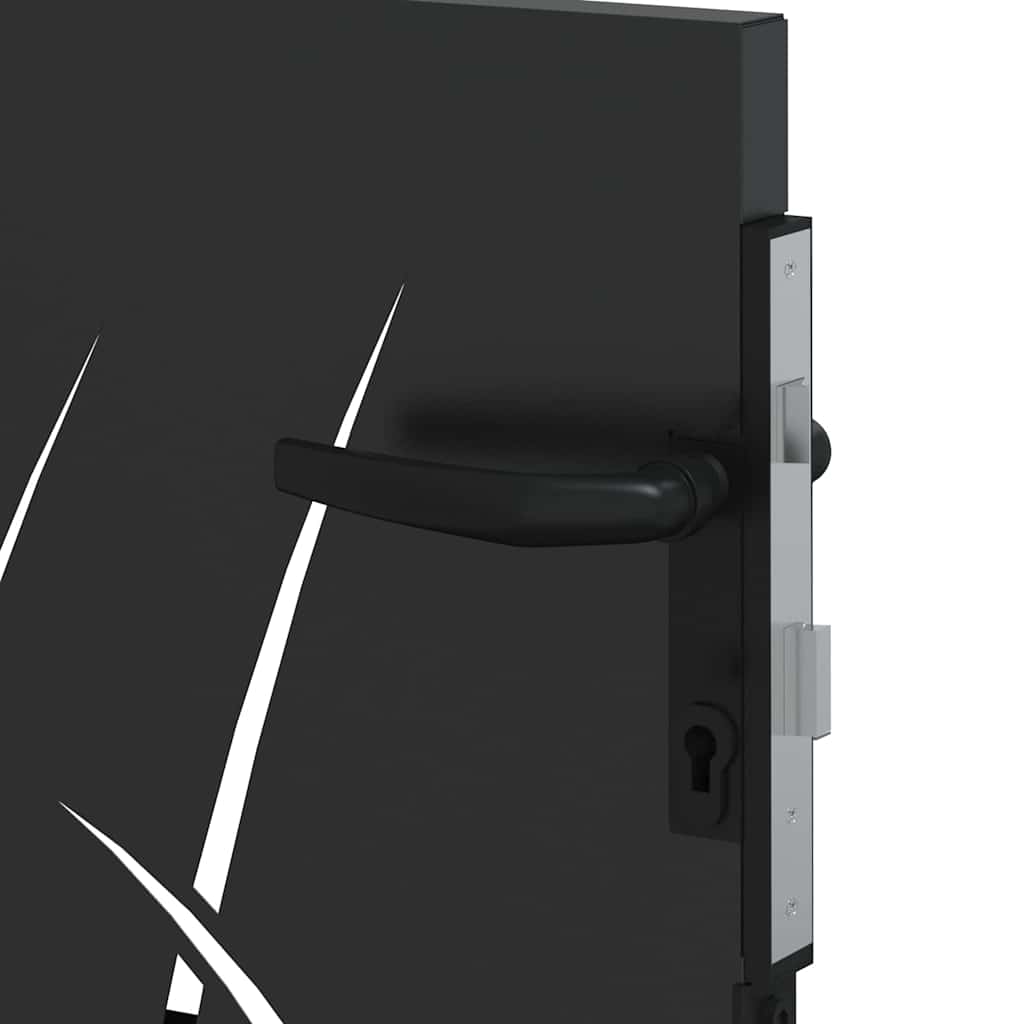 vidaXL Brama ogrodowa Czarny 85 x 100 cm Stal Malowana Proszkowo