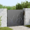 vidaXL Brama ogrodowa Czarny 85 x 100 cm Stal Malowana Proszkowo