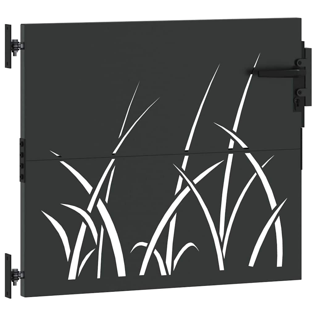 vidaXL Brama ogrodowa Czarny 85 x 100 cm Stal Malowana Proszkowo