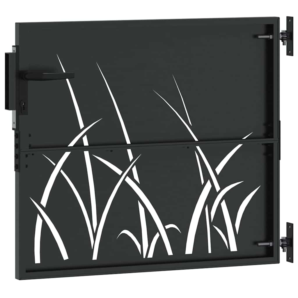 vidaXL Brama ogrodowa Czarny 85 x 100 cm Stal Malowana Proszkowo
