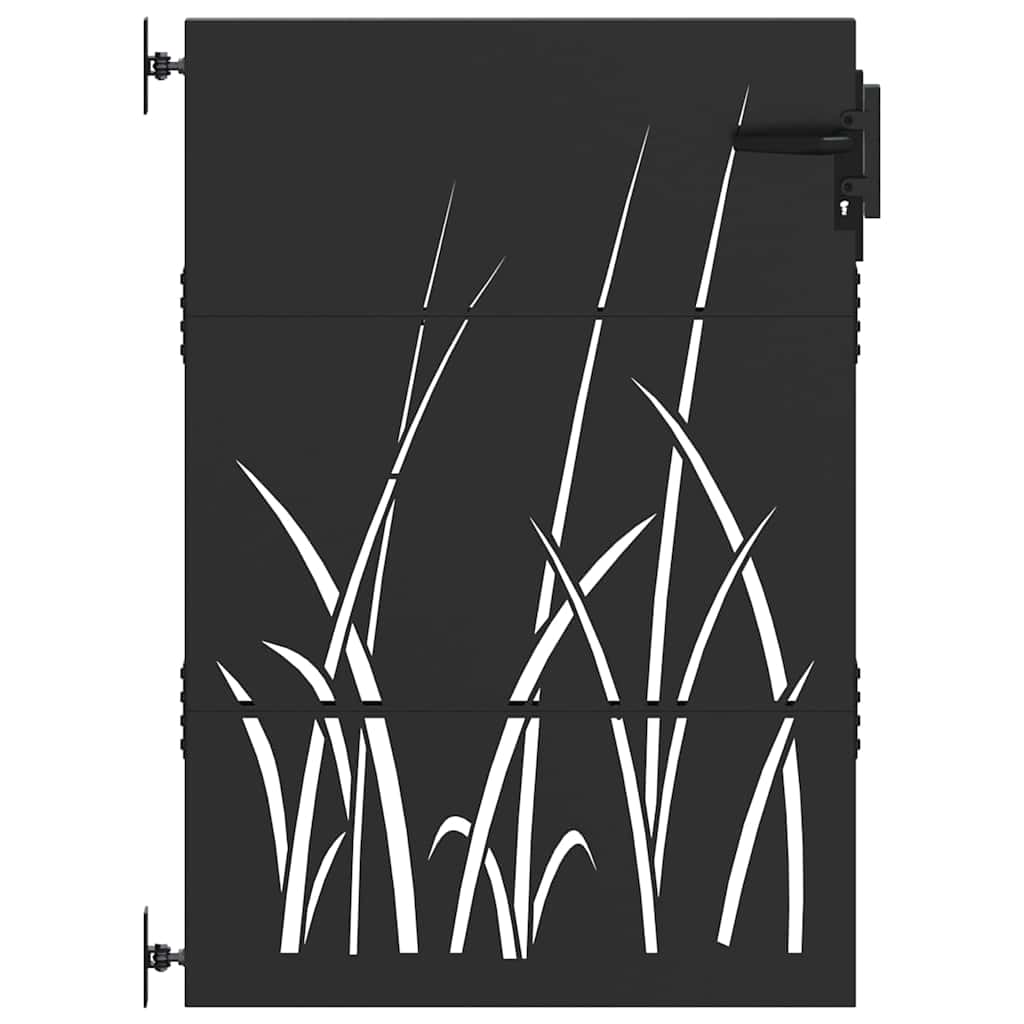 vidaXL Brama ogrodowa Czarny 85 x 125 cm Stal Malowana Proszkowo
