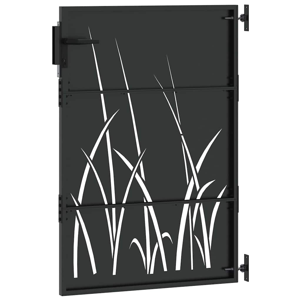 vidaXL Brama ogrodowa Czarny 85 x 150 cm Stal Malowana Proszkowo