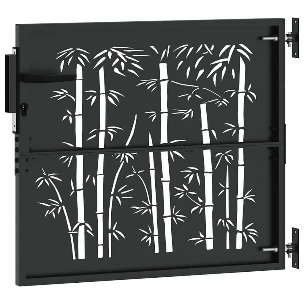 vidaXL Brama ogrodowa 85 x 100 cm Stal Malowana Proszkowo Czarny