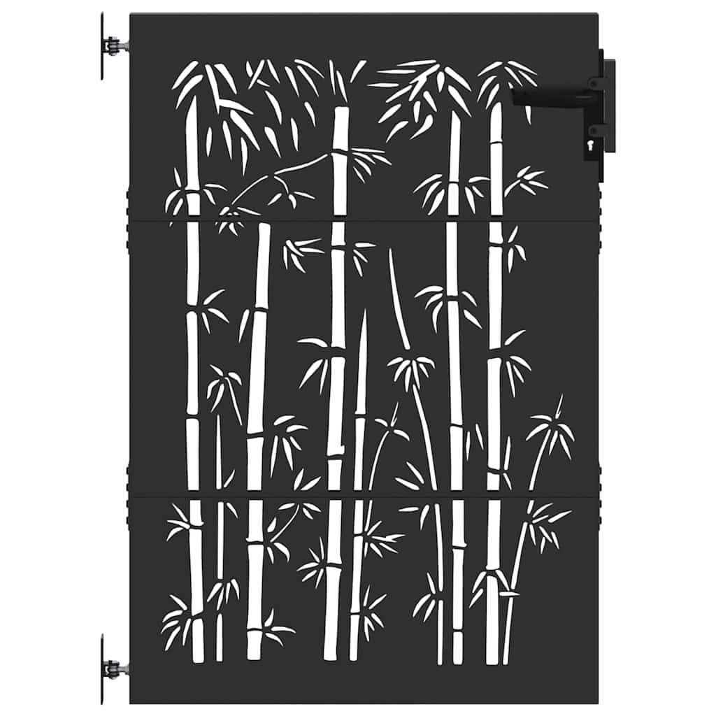 vidaXL Brama ogrodowa Czarny 85 x 125 cm Stal Malowana Proszkowo