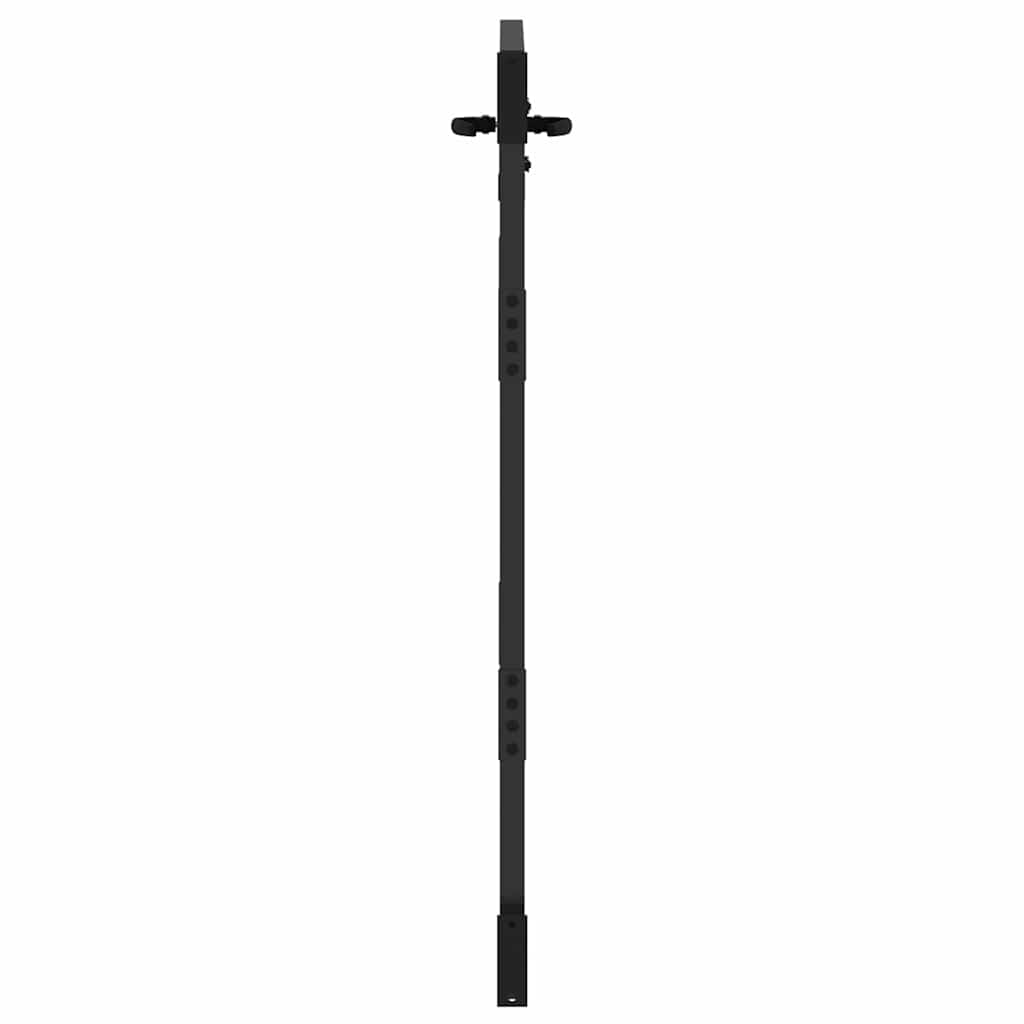 vidaXL Brama ogrodowa Czarny 85 x 125 cm Stal Malowana Proszkowo