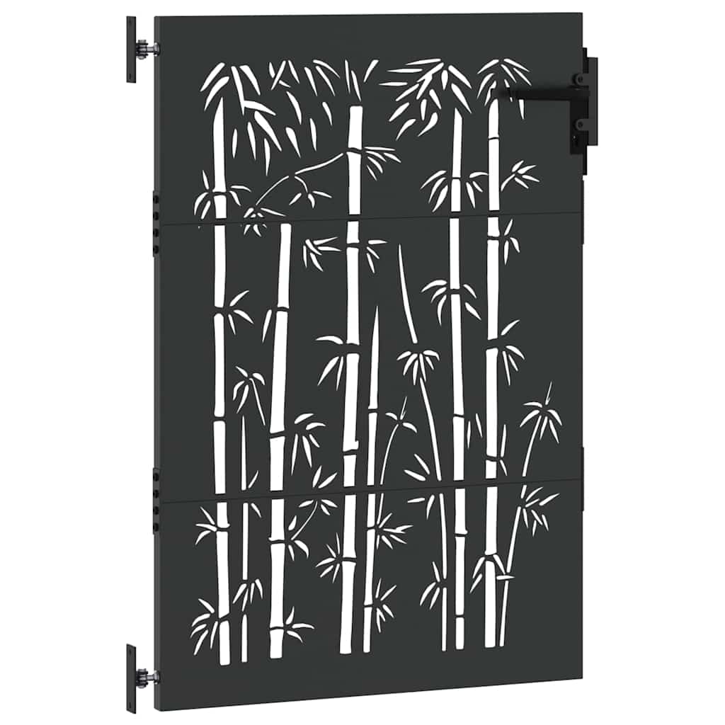 vidaXL Brama ogrodowa Czarny 85 x 150 cm Stal Malowana Proszkowo