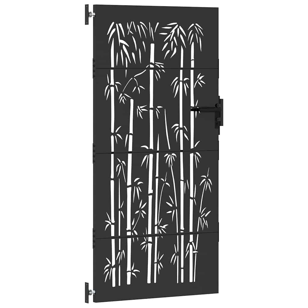 vidaXL Brama ogrodowa 85 x 175 cm Stal Malowana Proszkowo Czarny