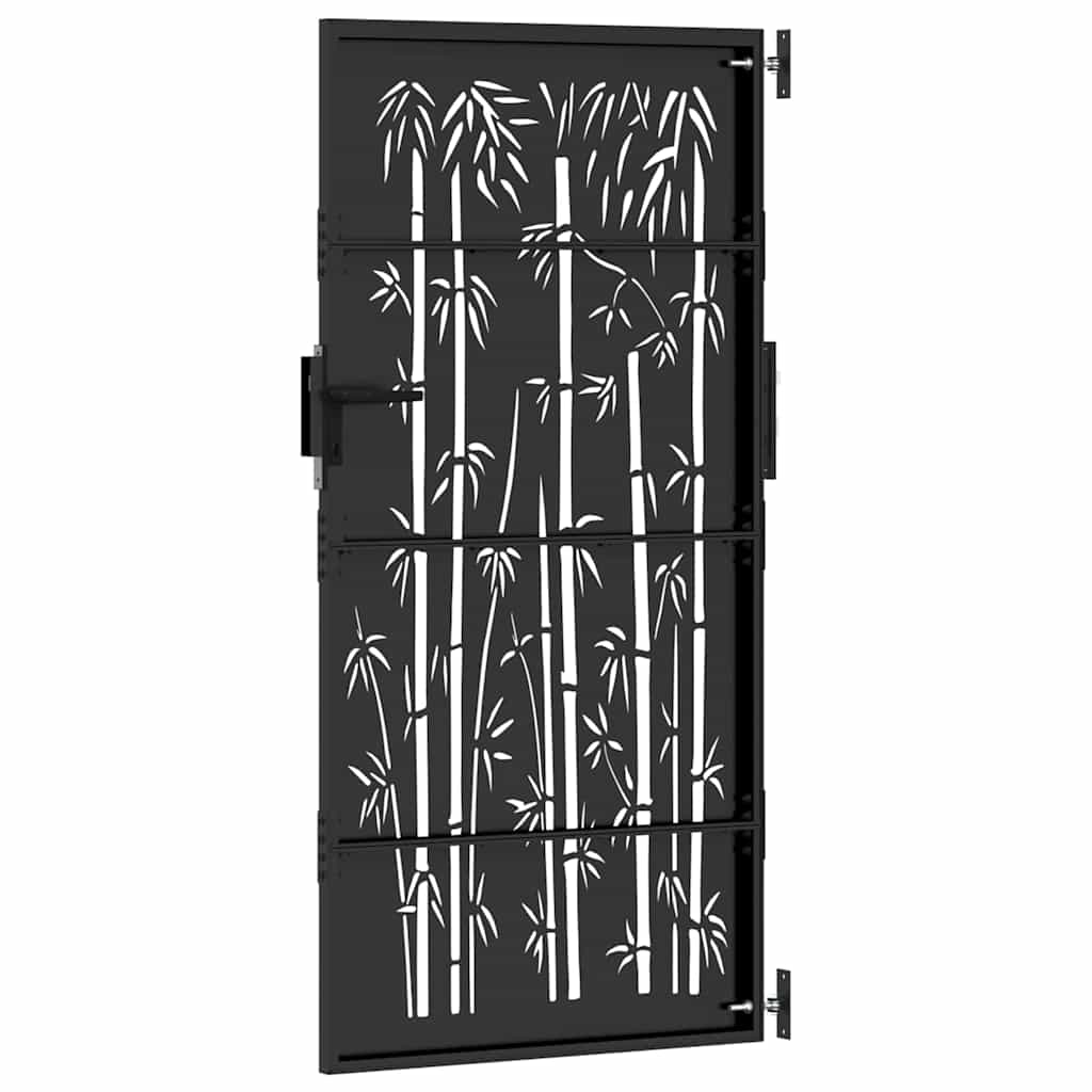 vidaXL Brama ogrodowa 85 x 175 cm Stal Malowana Proszkowo Czarny