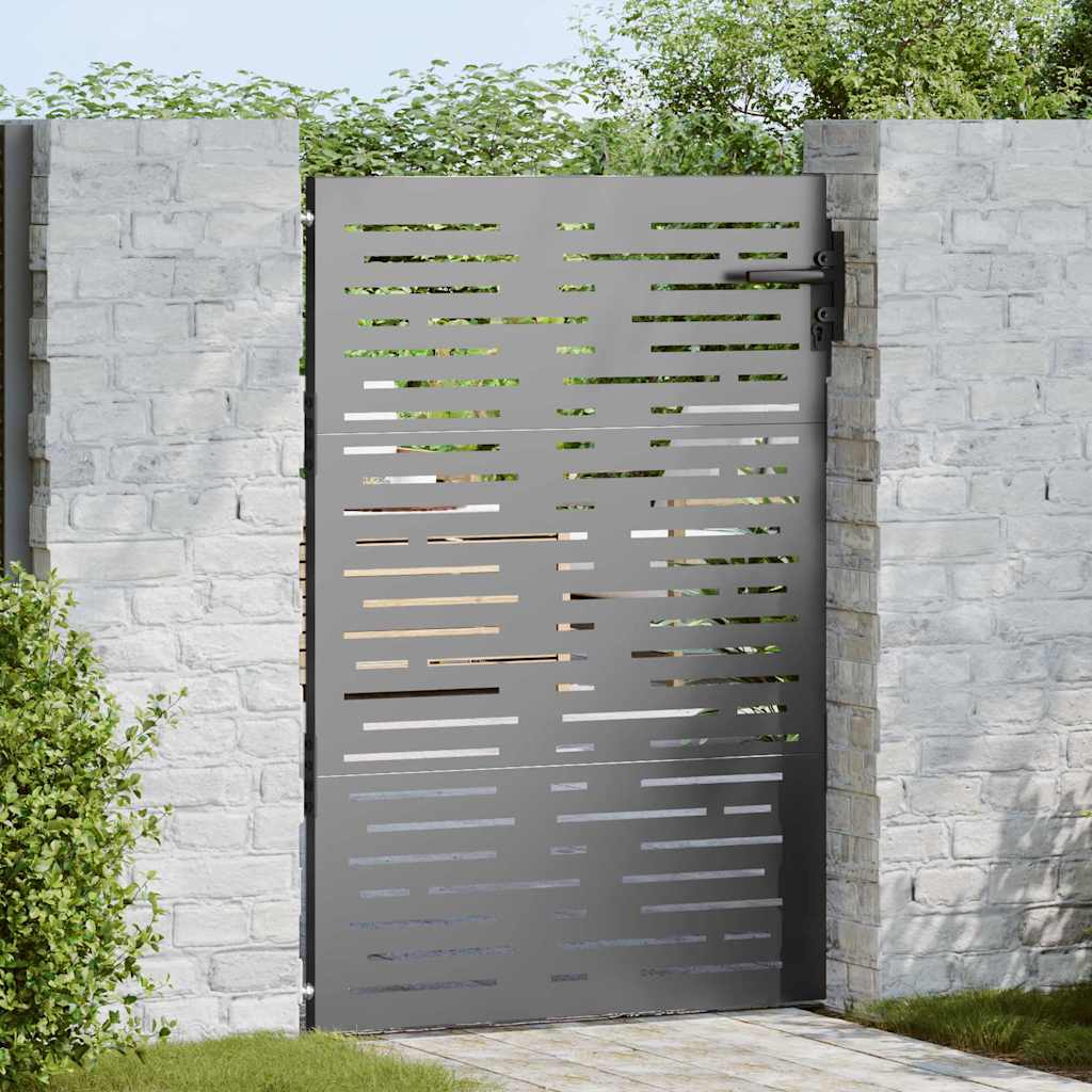 vidaXL Brama ogrodowa Czarny 85 x 150 cm Stal Malowana Proszkowo