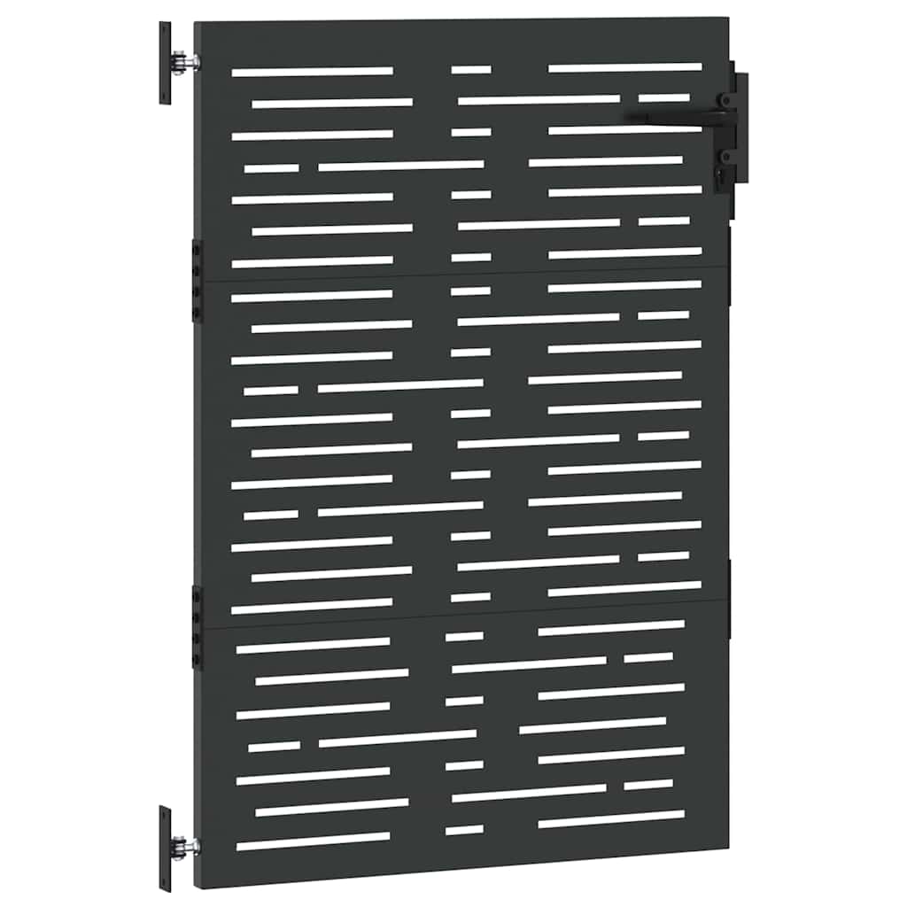 vidaXL Brama ogrodowa Czarny 85 x 150 cm Stal Malowana Proszkowo