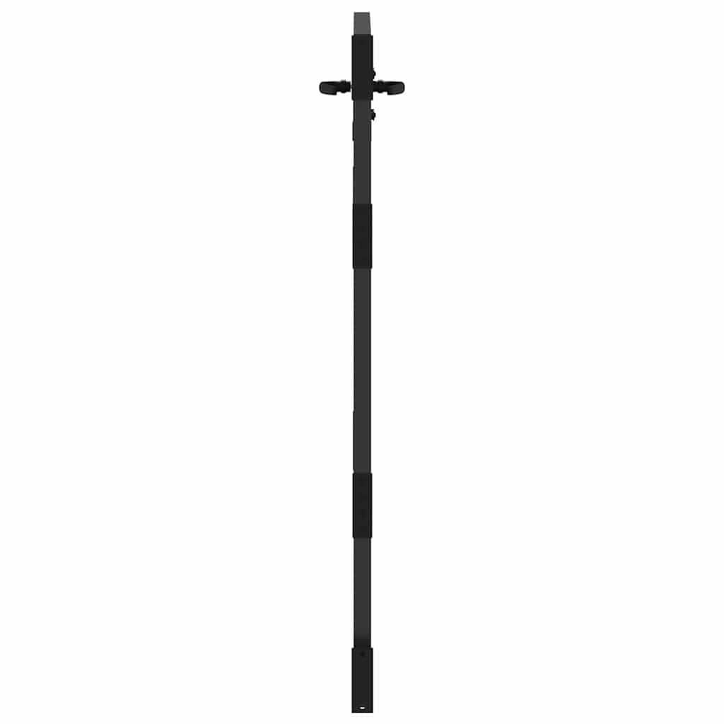 vidaXL Brama ogrodowa Czarny 85 x 150 cm Stal Malowana Proszkowo