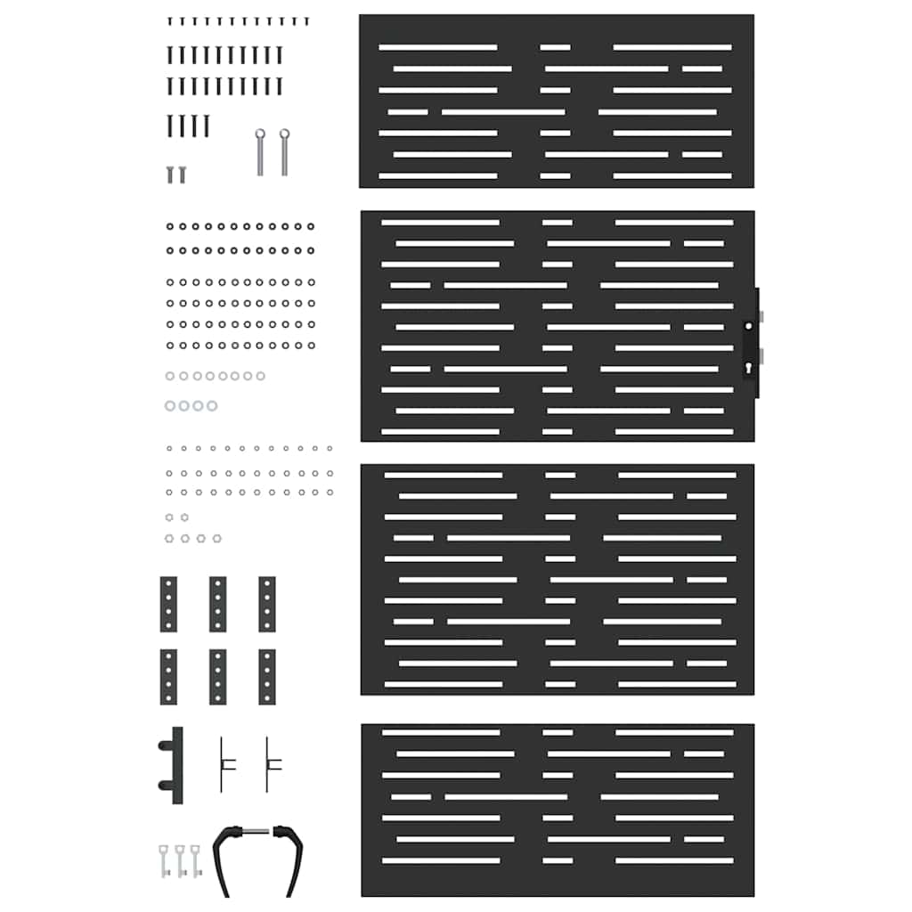 vidaXL Brama ogrodowa 85 x 175 cm Stal Malowana Proszkowo Zamykane